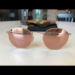 Pink Round with Gold Framed AUTHENTIC Ray-Bans.